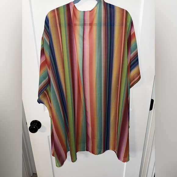 Fantastic Fawn Multicolor Striped Kimono - Picture 5 of 5